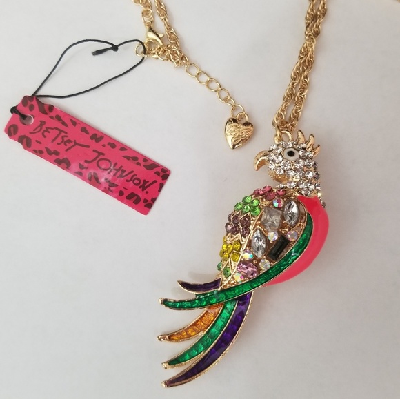 Betsey Johnson Jewelry - Betsey Johnson Crystal Parrot Bird Necklace